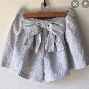 Anthropologie linen shorts w bow by Sine